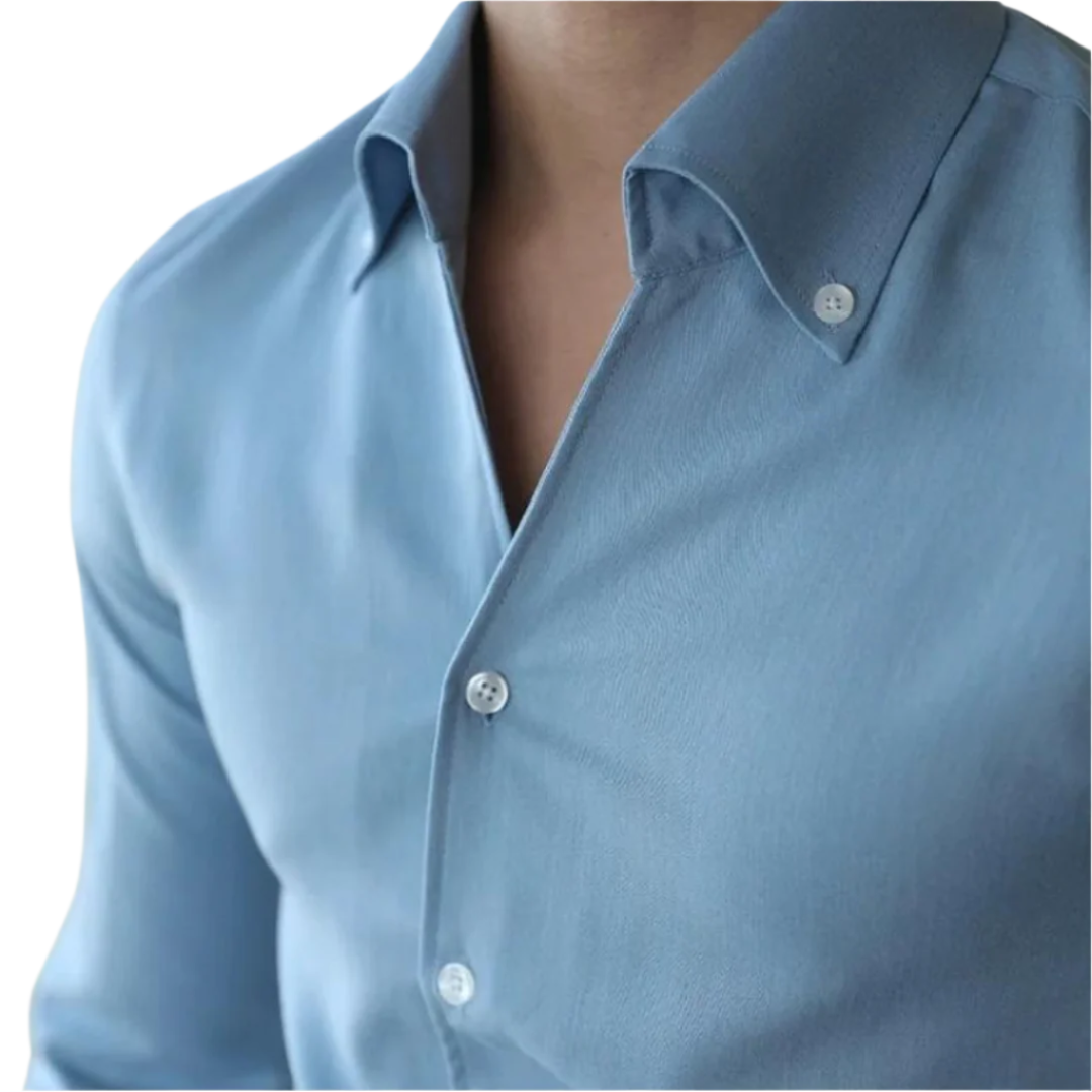 Herren - Hemd mit Knopfleiste - Premium-Stoff, klassische Passform - Smart Casual Wear